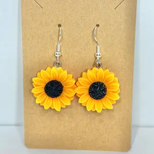 Realistic Sunflower Earrings