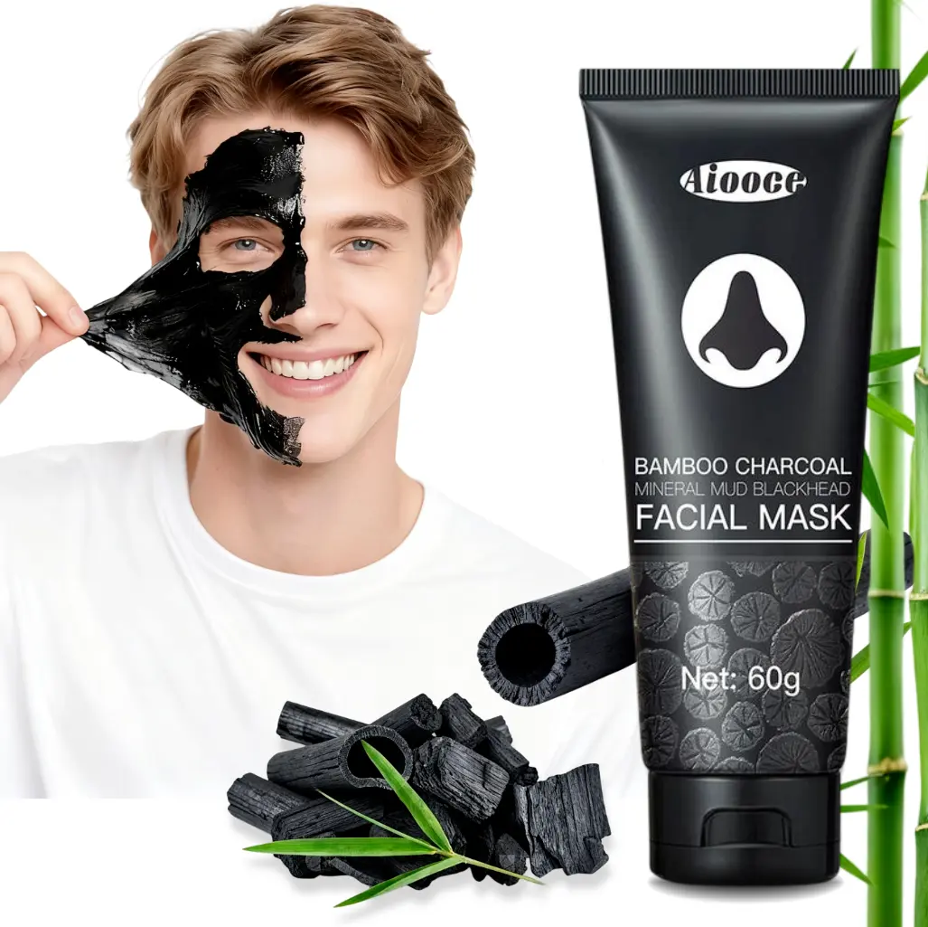 Bamboo Charcoal Mineral Peel-Off Face Mask, Deep Cleansing Facial Treatment for Pore Detox, Oil Control & Blackhead Extraction, Daily T-Zone Skincare (Deep Face Masks), Face Mask Peel Off, Enlarged Pores Solutions