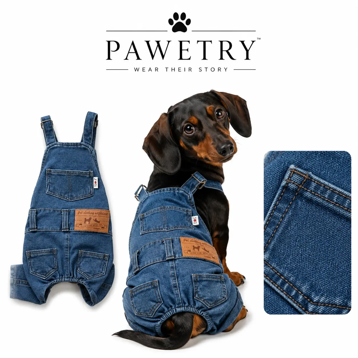 Dog Denim Jumpsuit Costumes Cat Pet Jean Overalls Clothes For Yorkie Bulldog dog denim overalls,2025 trendy pet denim vests, dog clothes Outfits Outdoor