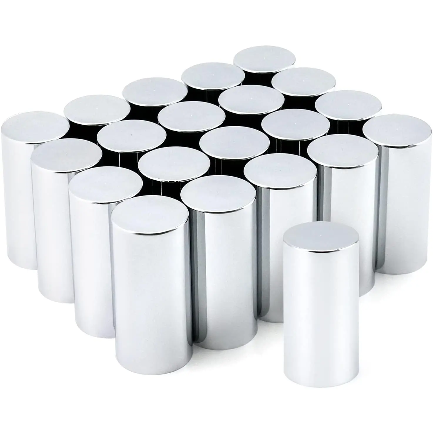 Chrome ABS Plastic Lug Nut Covers (20/60Pcs, 33mm*4in) - Anti-Rust Screw-On Easy-to-Install Wheel Covers for Semi Trucks/Trailers, Auto Replacement Wheel & Rim Accessories