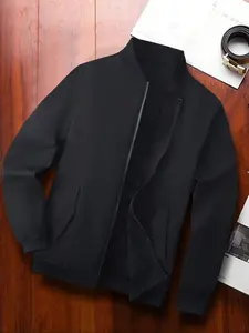 Men's Plus Size Casual Long Sleeve Jacket, Windproof Waterproof Pilot Coat, Full Zipper Outdoor Sport Outerwear, Comfortable Fashion Design, Workwear Jackets