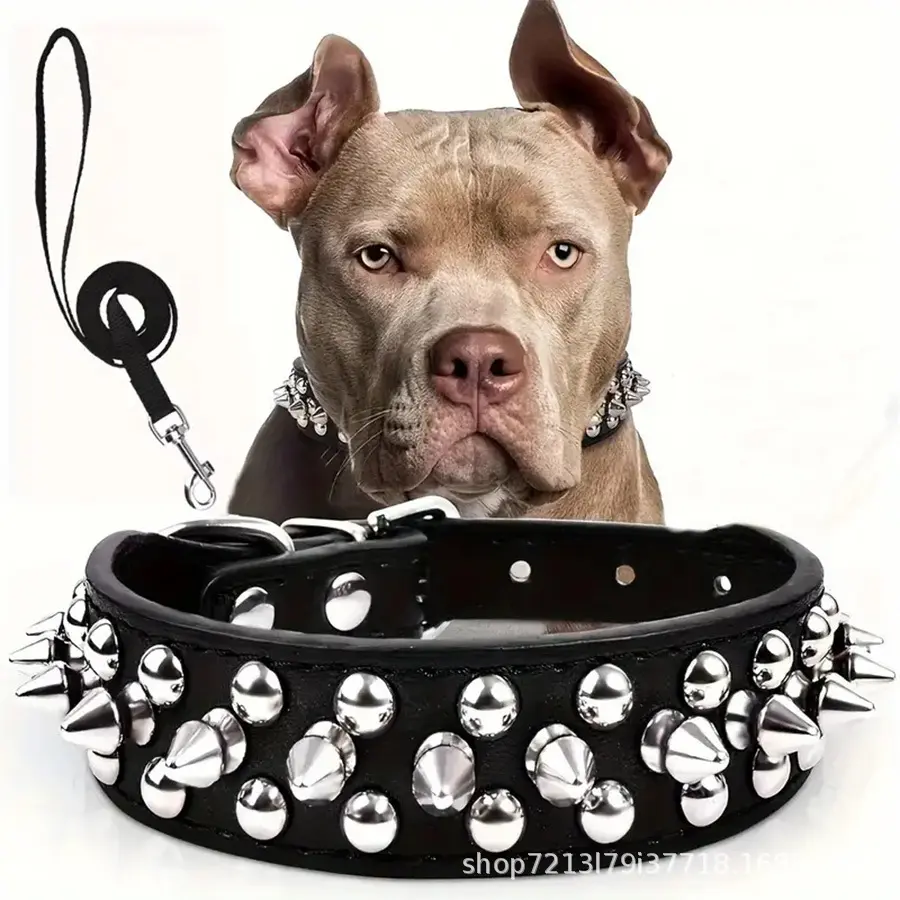 Pet Collar Circle Bullet Stud Rivet Dog Collar Dog Leash Punk Dog Neck Ring