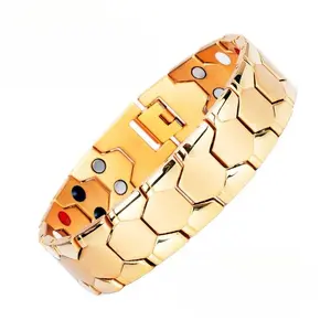 Titanium steel bracelet foreign trade wide version men's stainless steel jewelry spot wholesale pure titanium magnet bracelet