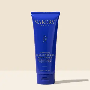 Nakery SkinRecovery Cool + Energize Magnesium, Menthol & Caffeine Body Cream - Silky, Smooth Body Care Moisturizer for Muscle Relaxation, Tension Relief, Moisturizers