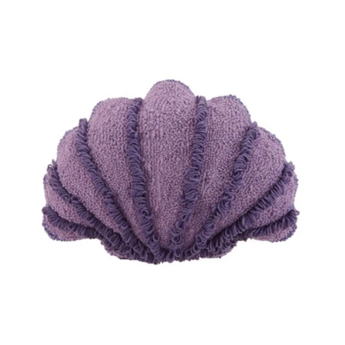 Peking Handicraft 30RN180C16OB 12 x 16 in. Seashell Shaped Blown Filled Hook Pillow
