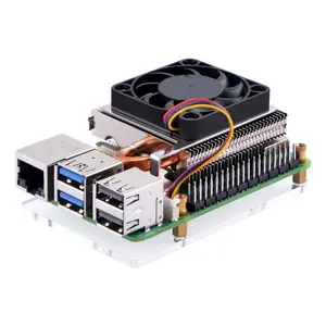 Ultra Thin ICE Tower Cooler for Raspberry Pi 5, Aluminum Heatsink with 40x40x5mm Cooling Fan for Raspberry Pi 5