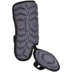 Exxact Sports Batter's Baseball Leg Guard with Adjustable Straps, Shin Guard Baseball - (Dark Grey)
