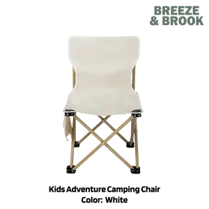 Breeze&Brook Outdoor folding camping chair – portable fishing chair with storage bag, breathable fabric foldable moon chair with back support