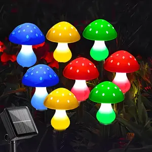 8-Pack Solar Garden Lights, Solar Mushroom Lamps for Outdoor Use, Ideal for Yard, Courtyard, Pathways, Energy Efficient Decorative Lighting, Solar Garden Lanterns, Solar Landscape Lights, Solar Ground Lights