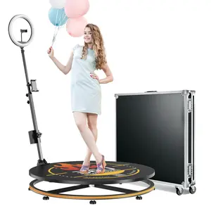MWE 360 photo booth for events Magic 360 Photo Booth Machine with Custom Logo Remote Control Automatic 360 Spin Camera Booth