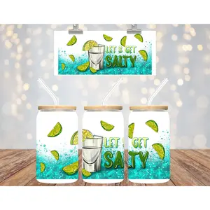 Uv Dtf 16 OZ Cup Wrap Lets Get Salty 533