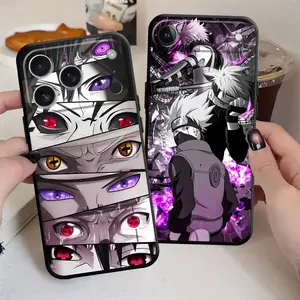 Anime N-Narutos Cool Black Soft Phone Cover Case for iPhone 17 16 15 14 13 12 11 Pro Max Air Samsung Galaxy S26 S25 S24 S23 S22 S21 Ultra Plus FE