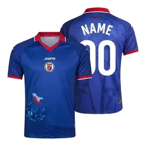 Custom Haiti Soccer Jersey – Personalized Name & Number Football Shirt, Blue Fan Edition