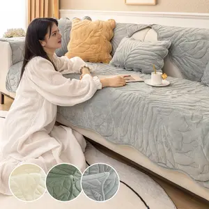 Solid Color Sofa Cover, Couch Covers, 1 Count Non-slip Soft Comfortable Sofa Slipcover, Sofa Protector for Home Living Room, Bedroom, Hotel, Dormitory