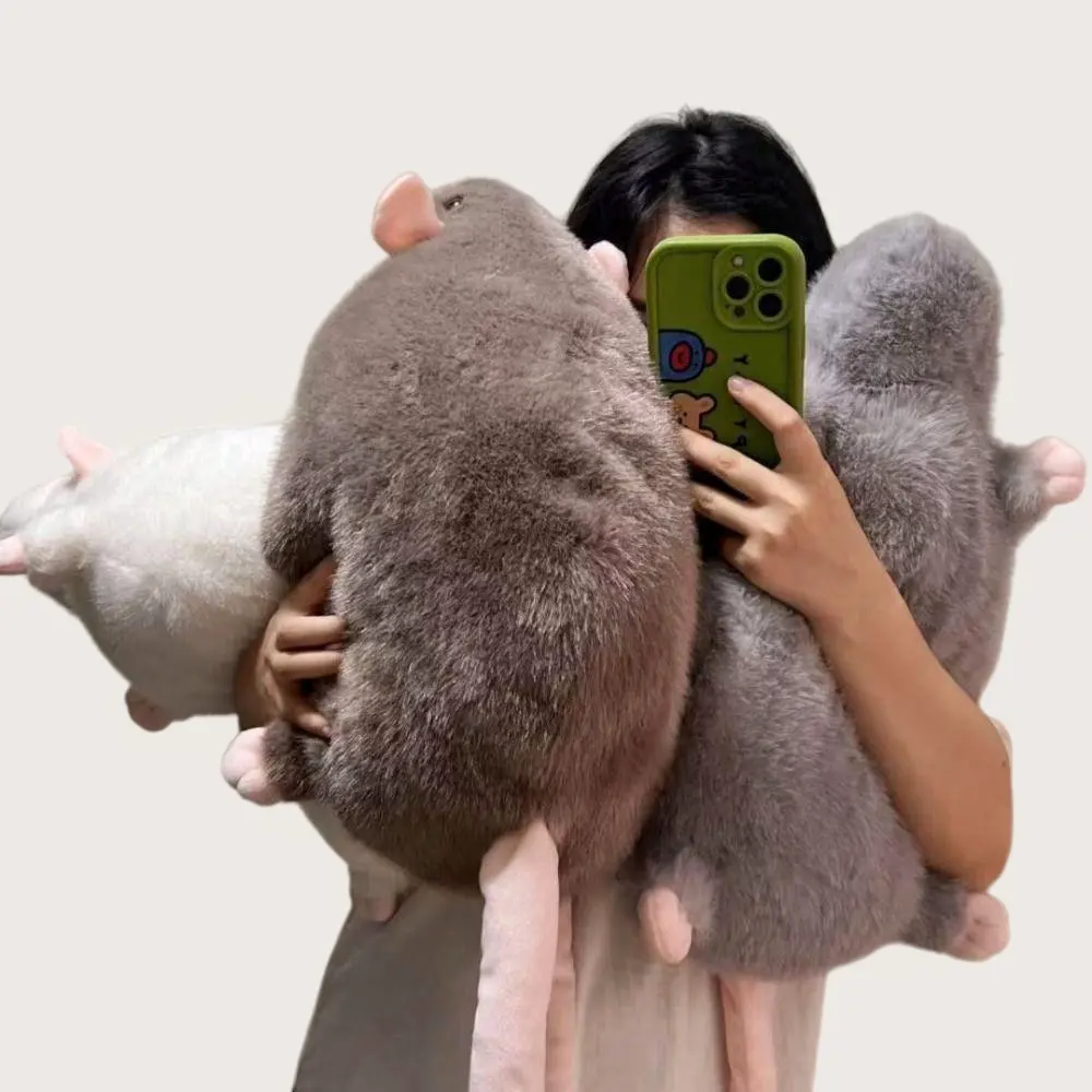 Chonky Rat Oversized Plush - Premium 10"/12"/22" Unisex Stuffed Animal, Extra Soft, Fluffy, Durable, Cuddly Round Doll, Cute Stuffies, Toys for Grown Ups, Unique Quirky Gifts for Birthdays