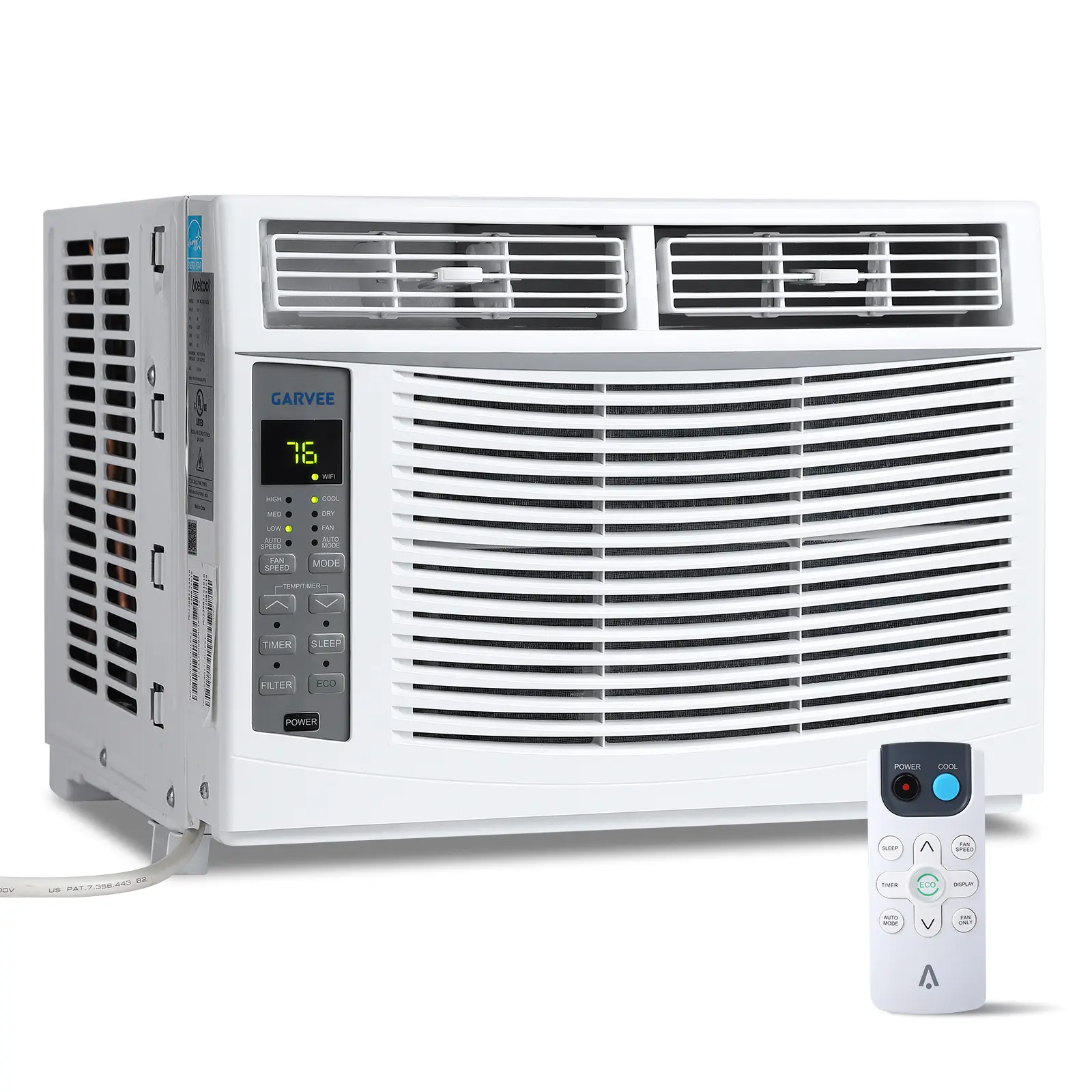 Garvee 6000 BTU Smart Window Air Conditioner – Ultra Quiet 50dB – 3-in-1 Cooling, Dehumidifier & Fan – WiFi/App & Remote Control – Energy Efficient – Cools Rooms up to 250 Sq.Ft – 110-115V