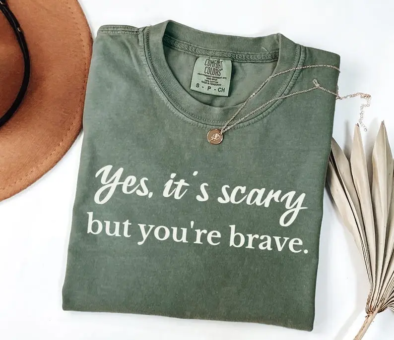 Comfort Color Yes it's Scary But You're Brave Heated Rivalry Shirt, Comfort Colors Shane Hollander Ilya Rozanov Quote Tshirt
