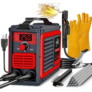 Welding Machine, Upgraded MMA-250A 110V Welder Machine,Portable Stick Welder IGBT Digital Display LCD,Home DIY Arc Welder,Hot Start Arc Force Anti-stick Mini Welder
