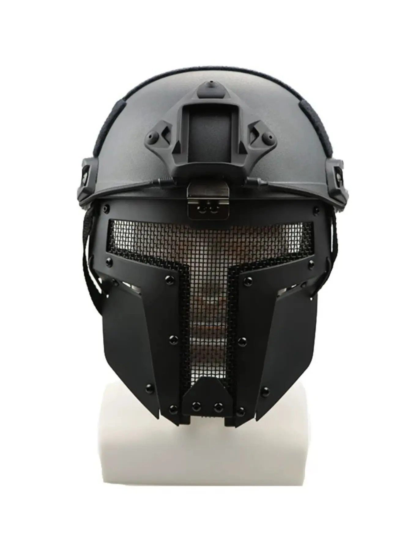 2-Pack Tactical Helmet + Full Face Mask, Breathable Mesh Outdoor Sports Gear, Cosplay Game Props, Film Costume Accessories