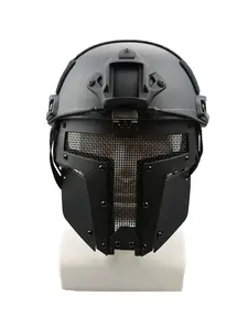 2-Pack Tactical Helmet + Full Face Mask, Outdoor Sports Mask, Breathable Comfort Mesh Face Cover, All-Season Solid Pattern, Training Mask