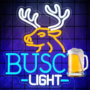 Beer Neon Sign Bar Wall Decoration, Adjustable Brightness USB Powered, Ideal for Bar Signage & Man Cave Decorations, Led Neon Lights, Decorative Neon Light