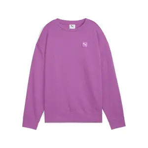 PUMA Womens Essentials Elevated Comfort Crew Neck Sweatshirt Casual - Purple