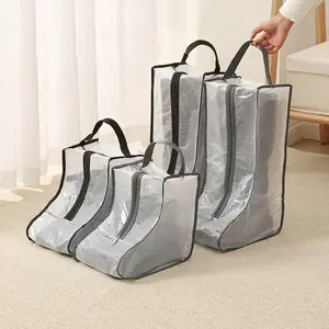 Boots Storage Bag Set of 4, Dust Protection Boot Bags, Dustproof Organizer, 2 Tall & 2 Short Boots Carrying Bags, Ideal for Home Travel