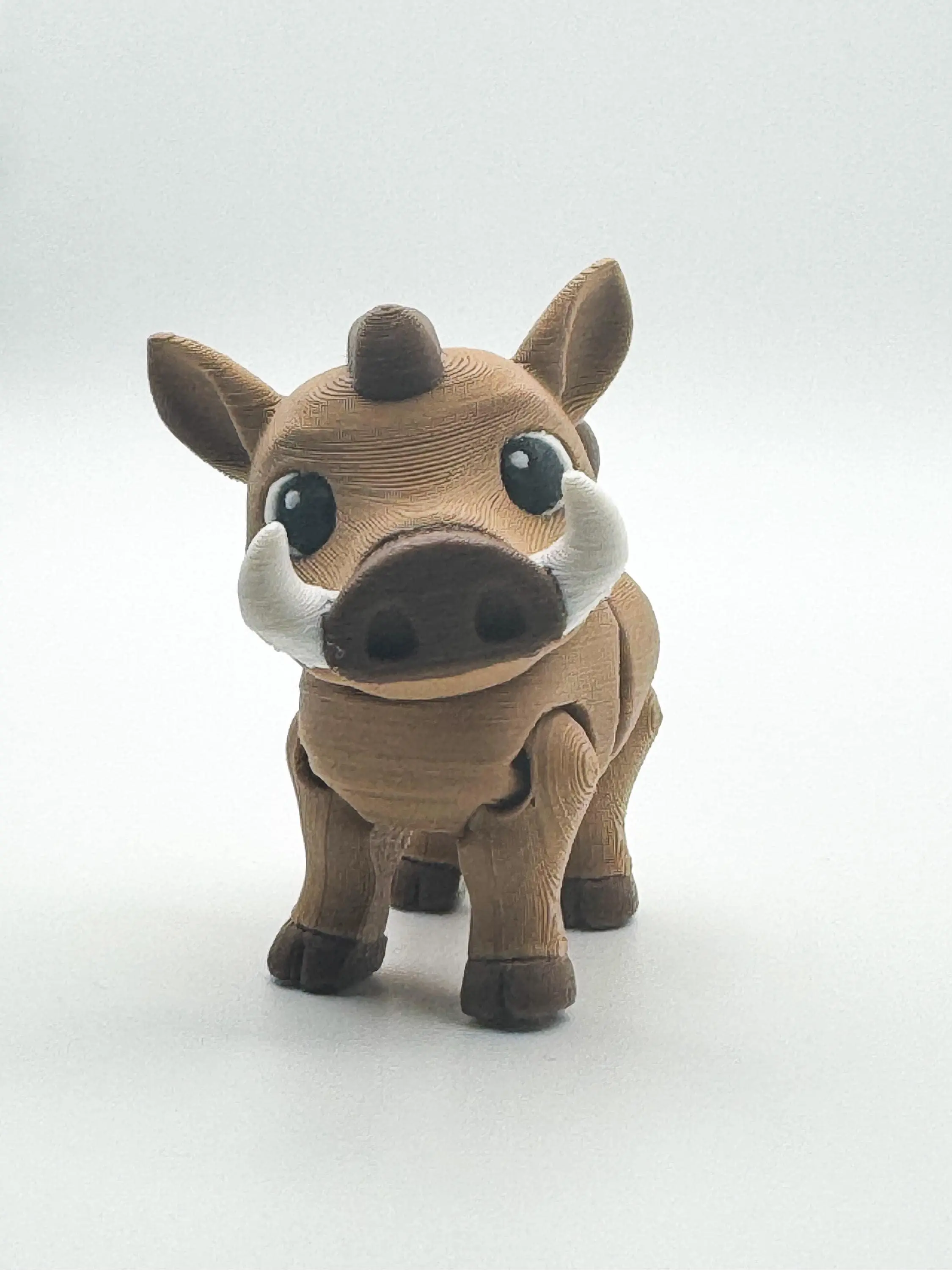 Articulated Warthog 3D Printed Flexi Animal Desk Figure - Kentucky Wildlife Collectible - Ages 14+