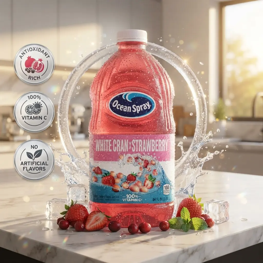 White Cran-Strawberry Juice Drink, 64 Fl Oz Bottle (Pack of 1)