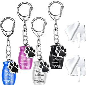 4 count Pet Urns  for  Cremation   Ashes Keepsake Pendant with  Paw Print Memorial Urn