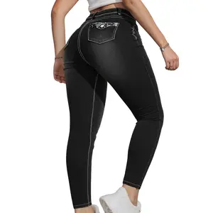 Curvy Womens Leggings, High Waisted Jeggings with Back Pockets, Tummy Control Buttery Soft Stretchy Skinny Jeans