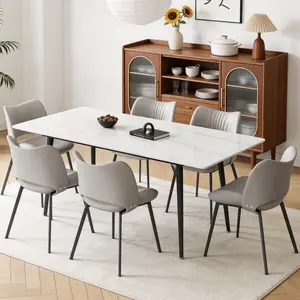 70.8'' Sintered Stone Dining Table And Chair Set For 8 summergarden