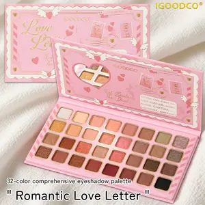 IGOODCO 32 color love envelope high gloss matte portable stage makeup eye shadow plate
