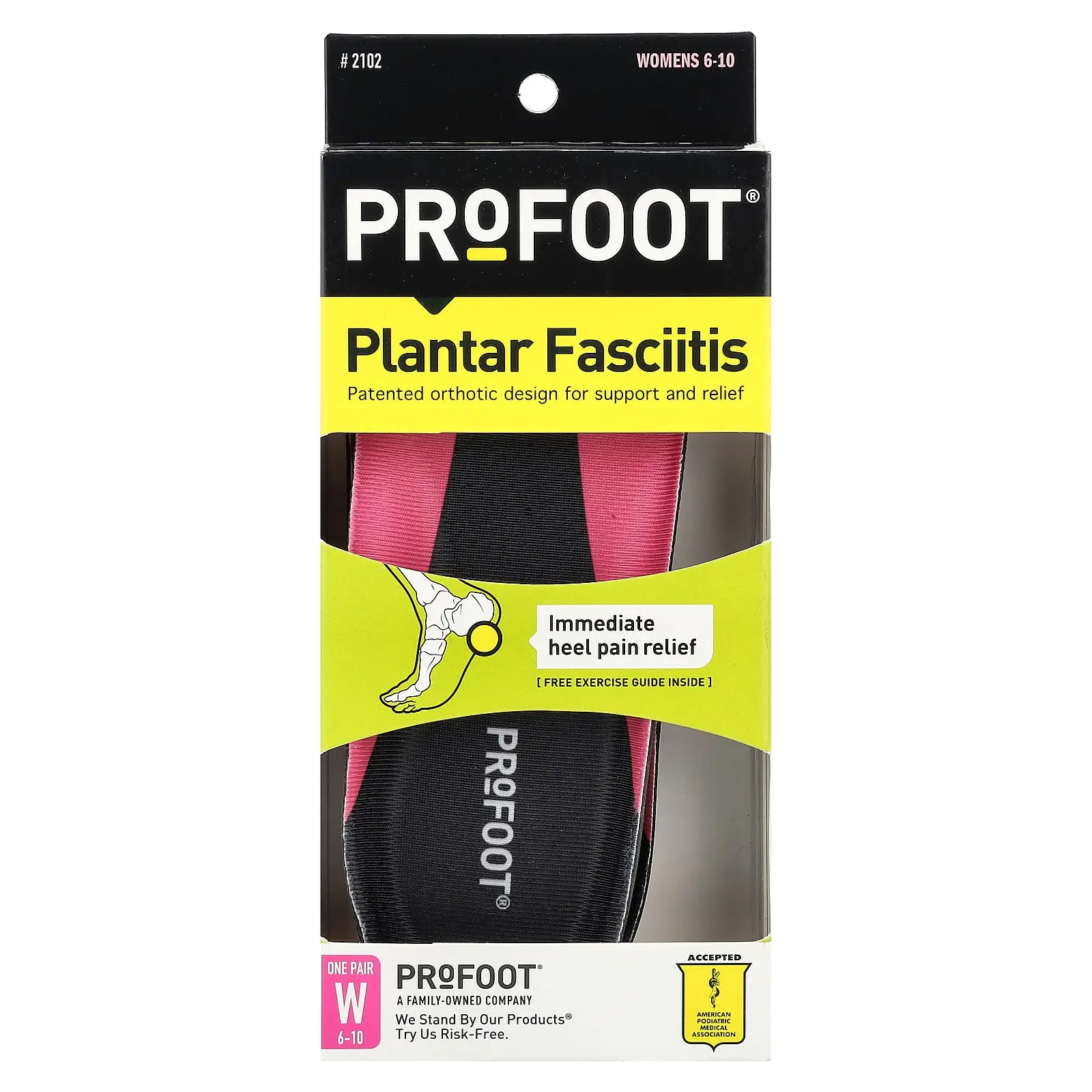 Profoot Plantar Fasciitis, Women 6-10, 1 Pair | HSA/FSA Eligible