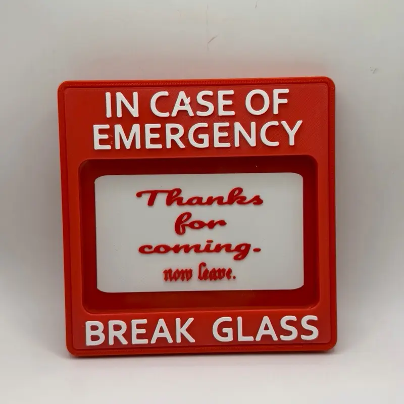 Funny Guest Exit Sign – Emergency Desk Display