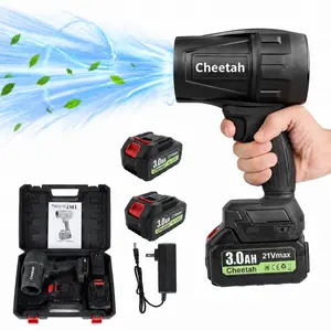 21V Max Cordless Leaf Blower Kit with 2 x 3.0Ah Batteries Charger and Hard Storage Case for Yard Garage Patio Driveway and Car Cleaning