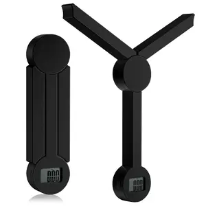 Folding digital kitchen scale, highly accurate compact portable food scale with lcd display, auto power off and tare features, for measuring intake of healthy eating people (black)