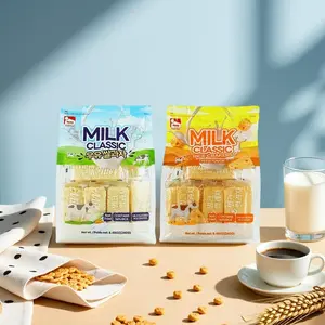 HAITAI Korean Milk Rice Crackers 240g Pack - Original & Cheese Flavor Non-Fried Rich Milky Taste Popular Korean Rice Snack Crunchy Texture Creamy Flavor - Ricecakes