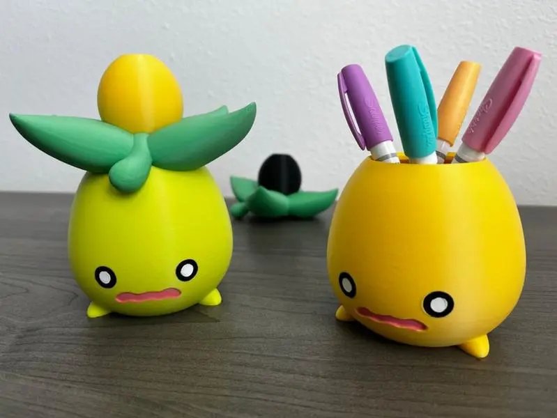 Smol Olive Desk Buddy – Creature Collecting Video Game Inspired Storage Container for Your Workspace!