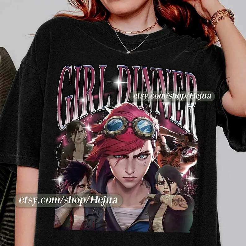 (Sale Off Up To 50%) Vi Arcane T-Shirt Unisex Vintage Streetwear Shirt Anime Apparel fanmerch lol Merchandise Fan gift, Sweatshirt, Hoodie
