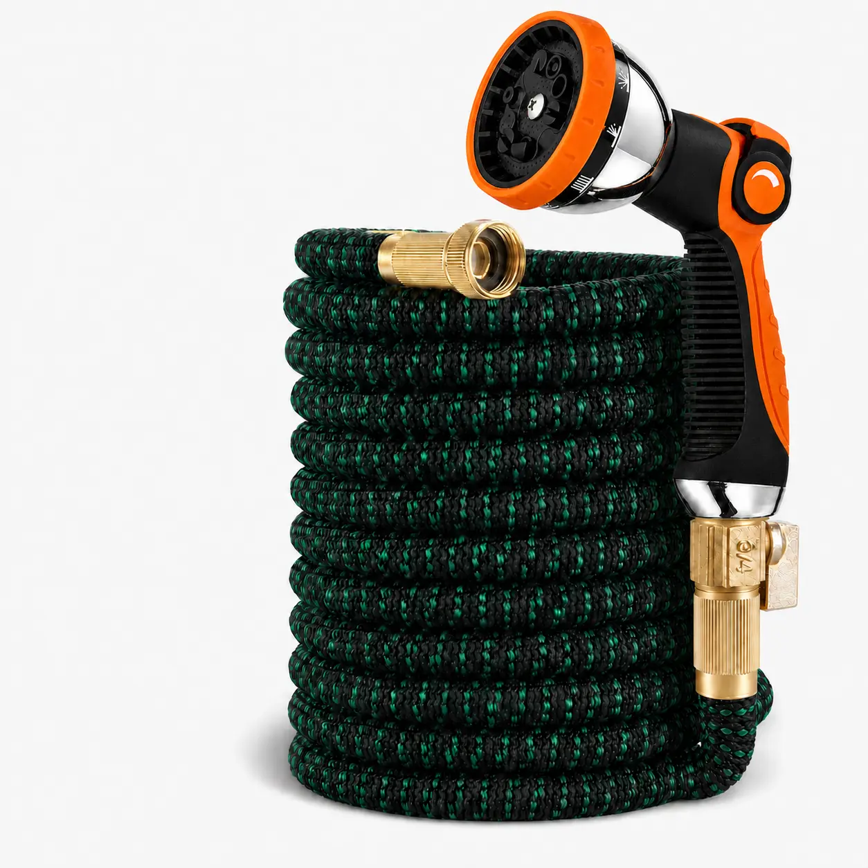 Garden Hose 100FT, Expandable Water Hose with Extra-Strong Brass Connector,10 Function Spray Nozzle, Flexible Hose with Enhanced Fabric Durable g Hose