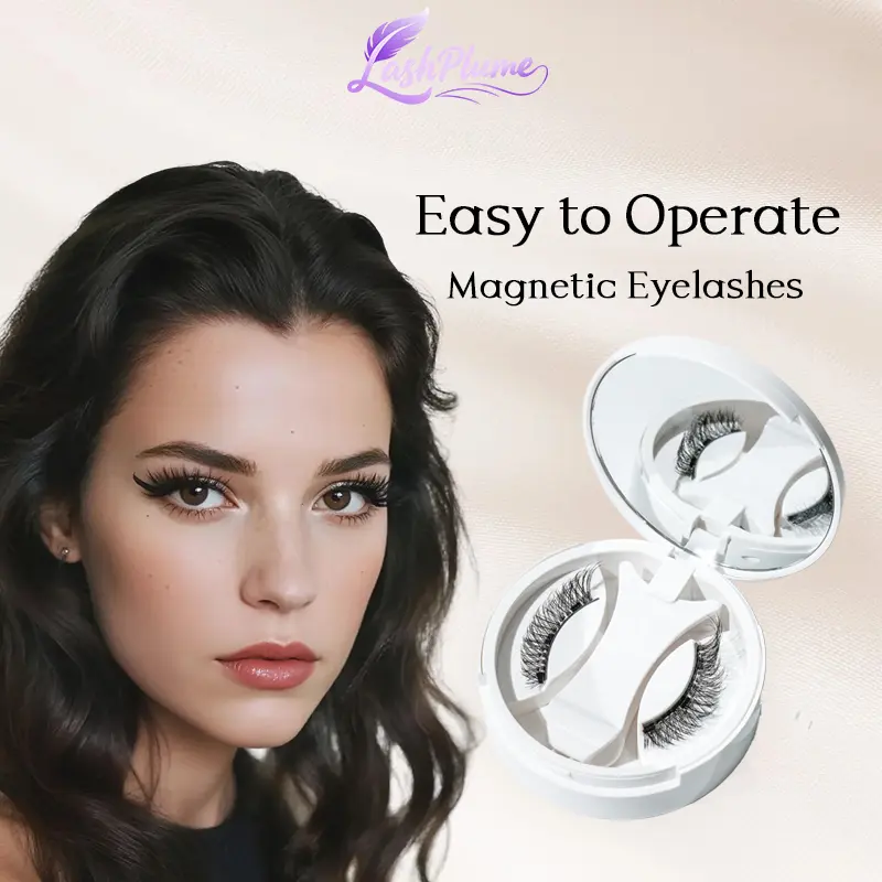Lash Plume Magnetic Eyelashes Kit, Glue-Free & Reusable Lash Extension Alternative with Applicator, Natural Look, Waterproof & Lightweight for Daily Makeup, Eyelash Extension, Lengthening, Cosmetic, Easy Apply, All Skin Types