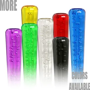 Universal 200mm VIP Shift Knob Stick Crystal Transparent Bubble Throw Gear Shifter, M8x1.25, M10x1.25, M10x1.5, M12x1.25 Adapters
