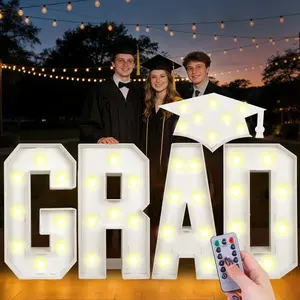 Graduation Decorations 2026 Marquee Letters,2.3FT Grad Decoration 2026 Marquee Numbers,Class of 2026 Decorations Grad Light Up Letters
