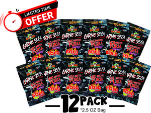 12pk Carne Seca BOLD - Sr. Michelado - Crunchy Beef Jerky - Azu Mecha Furia BOLD 12pk - 2.5oz