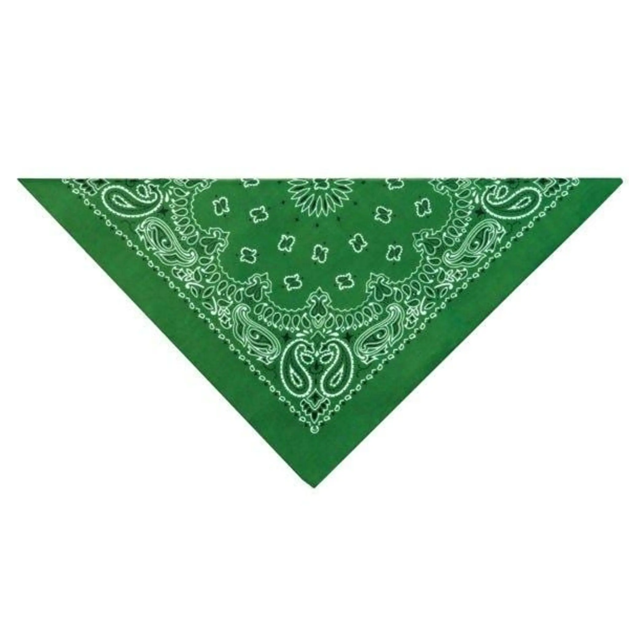 Dark Green Paisley Print Bandana