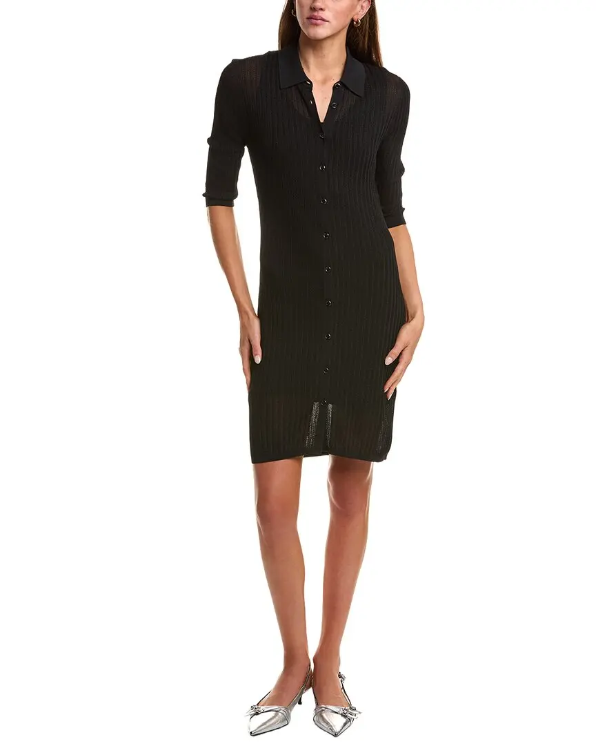 Helmut Lang Pointelle Polo Dress