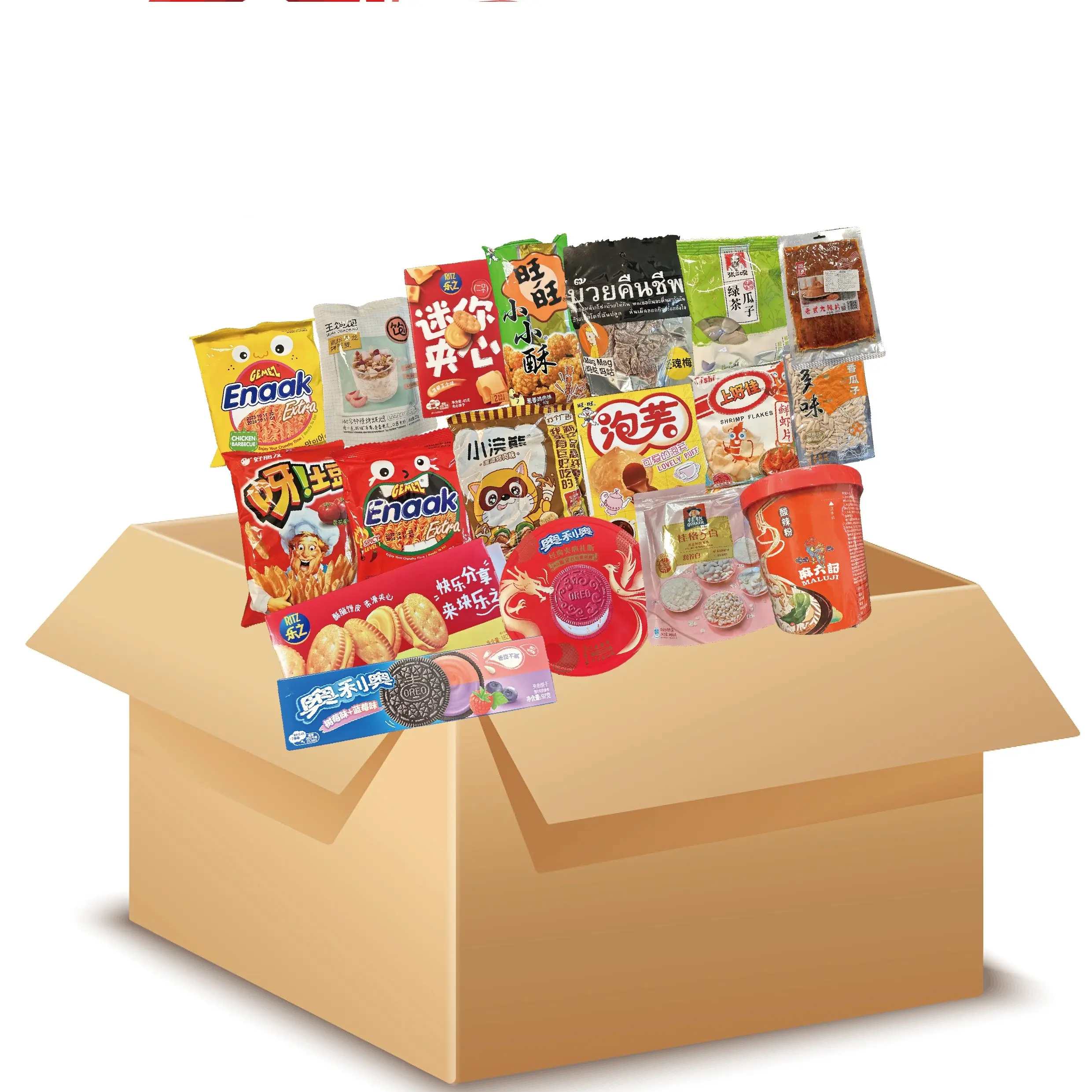 [Favored Bites] imported Snack Box (Full size popular trending Asian cookies, chips, sweets  and surprises )