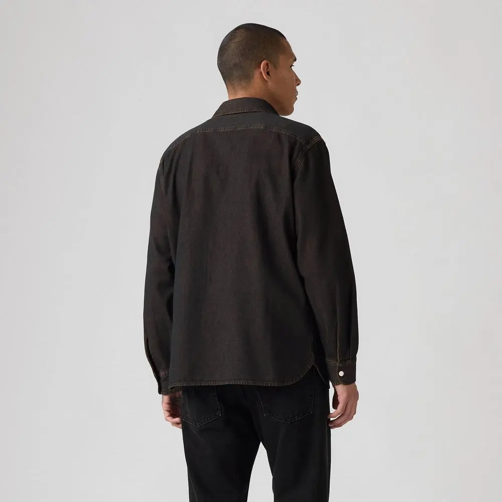 Levi's Men's Worker Standard Fit Long Sleeve Button-Down Shirt - Tobacco Brown L