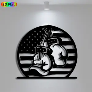 1pc Avant-Garde Boxing Gloves Metal Wall Art, Avant-Garde Boxing Gloves Statue Mural, Iron Craft, Perfect for Garage, Workshop, Patio Wall Decor, Heavy-Duty Rustproof Metal Decor, Artistic Metalwork, Father's Day Decor, Ideal Gift for Trend Seekers